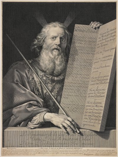 Moses Presenting the Ten Commandments, 1699 by Robert Nanteuil